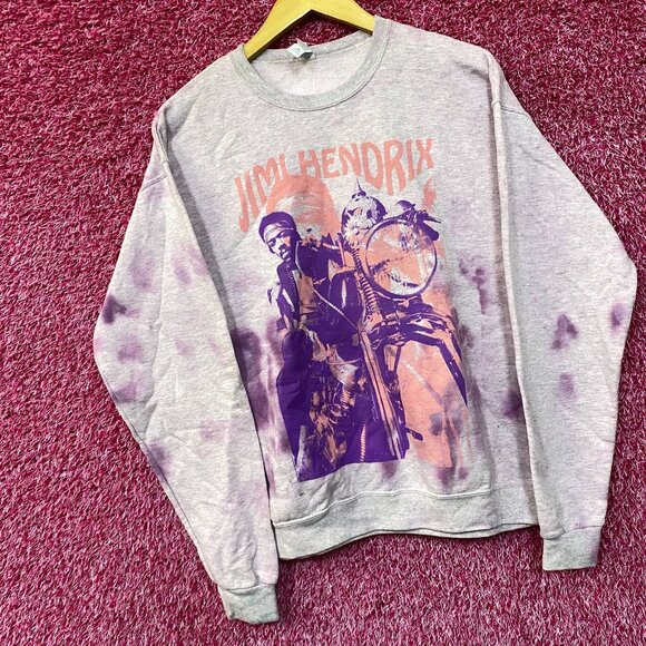 Jimi Hendrix Purple Haze Rock Legend Crewneck Sweater Medium - Picture 3 of 4